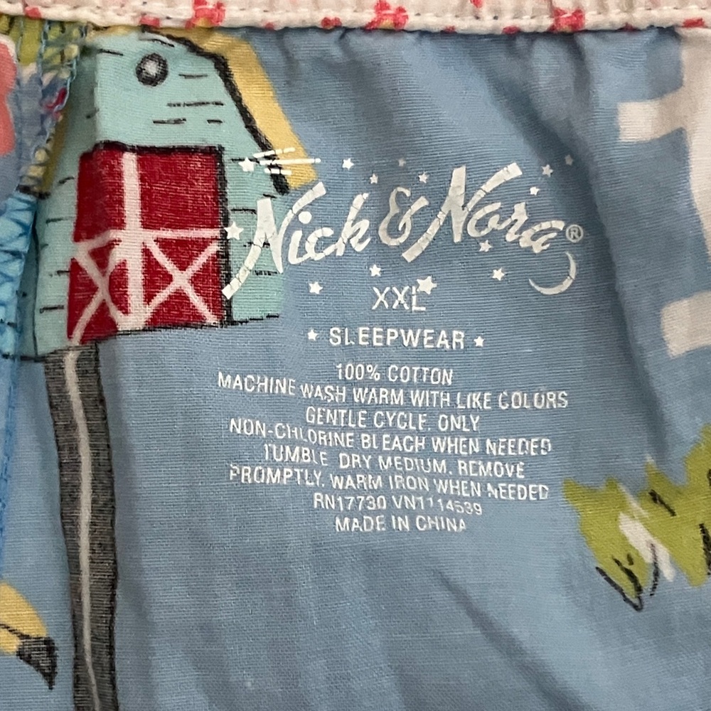 Vintage Nick and Nora Cropped Pajama Bottoms size XXL - Picture 4 of 9